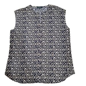 Ralph Lauren Novelty Print Blouse‎ Size XL